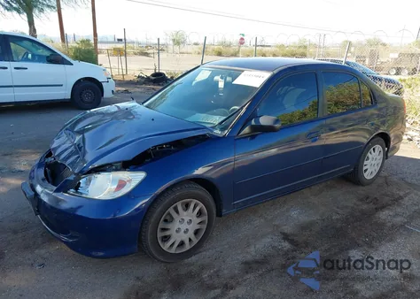 2005 Honda Civic Lx from USA, damaged, VIN JHMES165X5S004351